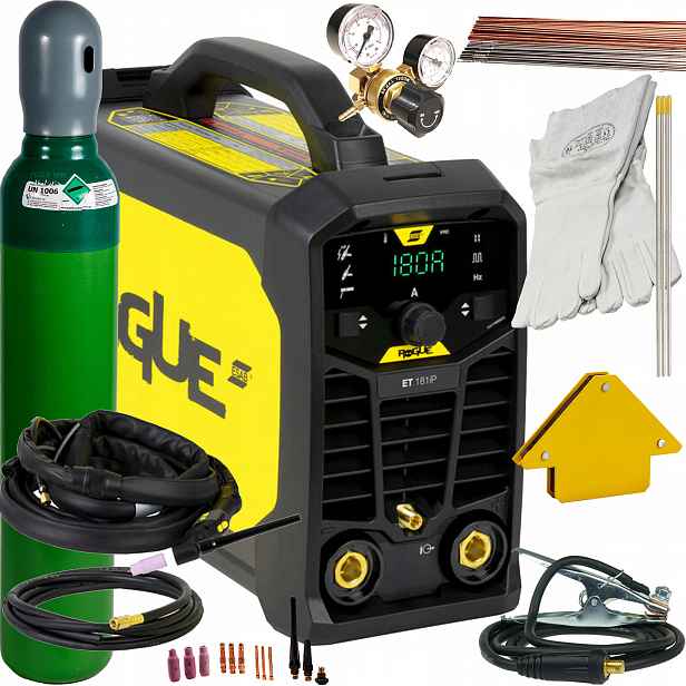 Esab Rogue Et 181iP Tig Hf Mma svařovací stroj Pulse 180A 230V SR-26 IP23S SET2