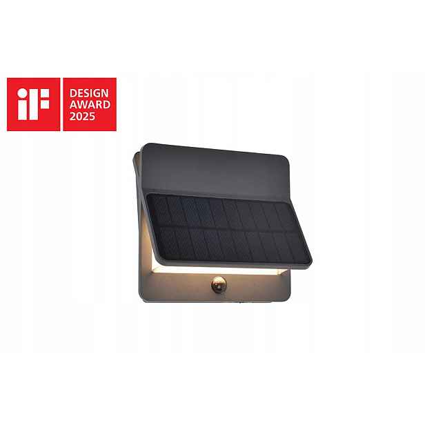 Venkovní solární Led svítidlo 12,6 W Pir 1100 lm Aleta Lutec