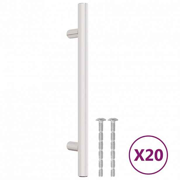 vidaXL Nábytkové úchytky 20 ks stříbrné 128 mm nerezová ocel