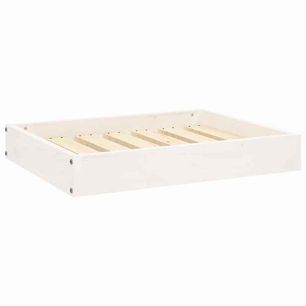 vidaXL Pelíšek pro psy bílý 61,5 x 49 x 9 cm masivní borovice