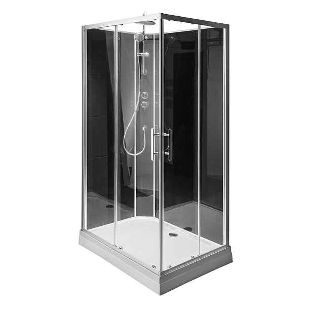 Aqualine GRANVIK obdélníkový sprchový box 800x1200x2180mm, čiré sklo