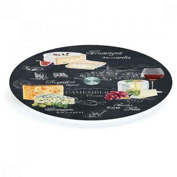 "World of Cheese" rotační talíř pro podávání sýrů, 32 cm - Easy Life