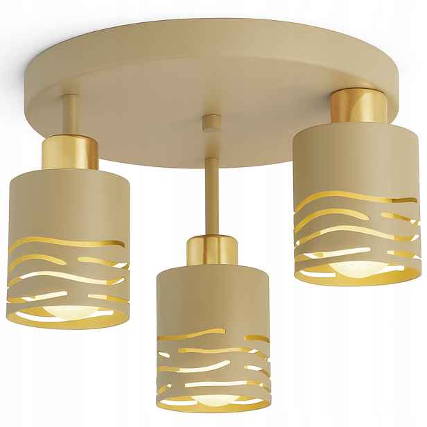 Stropní svítidlo Stropní Svítidlo Lustr Kašmír Ecru Béžová 3xE27 420-ER3 Led Fale