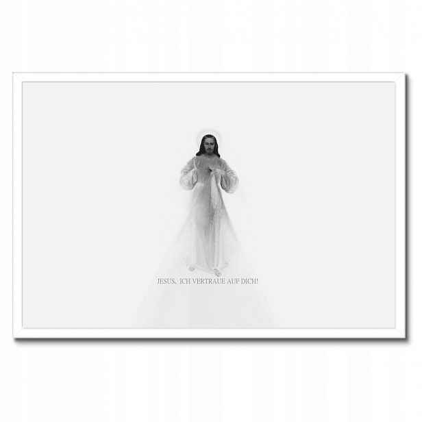 Plakáty v rámu 60x40 Jesus Ich vertraue Dich