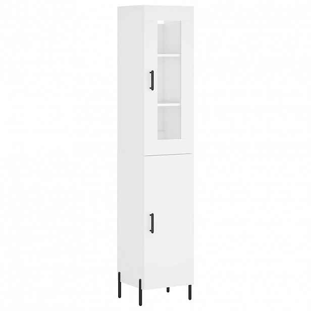 vidaXL Skříň highboard bílá 34,5 x 34 x 180 cm kompozitní dřevo