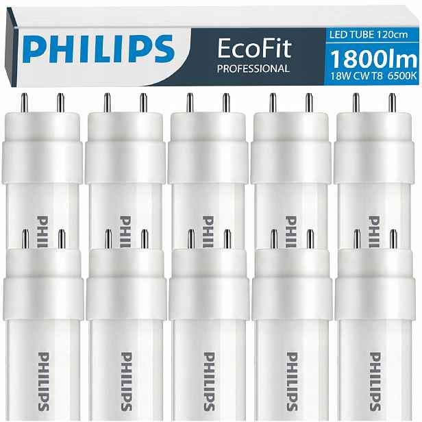 Philips Led žárovka Tuba 120 cm 17,5 W 36 W 1800 lm 6500 K Sada EcoFit 10 x