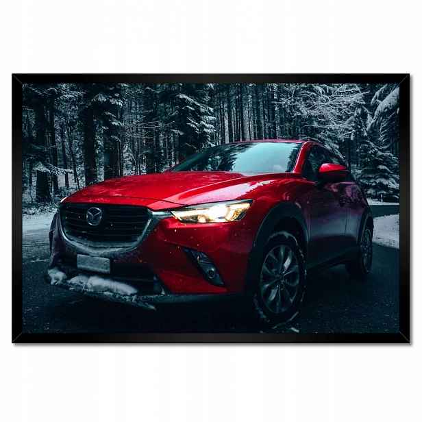 Plakáty v rámu 60x40 Červená Mazda Auto