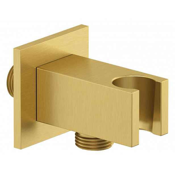 Kludi A-Qa - Sprchové kolínko s držákem, kartáčované zlato 65569N0-00