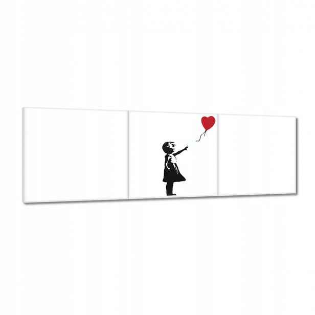 Obrazy 120x40 Dívka Balónek Banksy