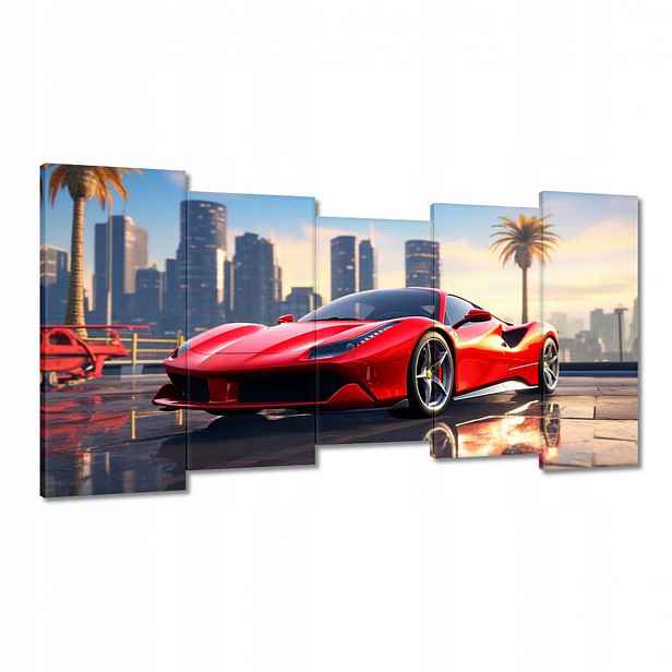 Obrazy 150x80 Červené Ferrari