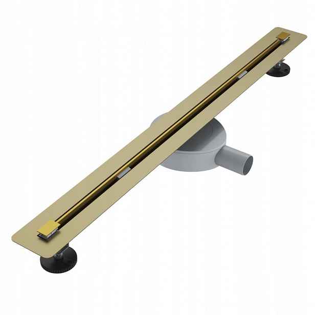 Proline 80 cm zlatý lineární odtok pod dlažbu ocel Gamma