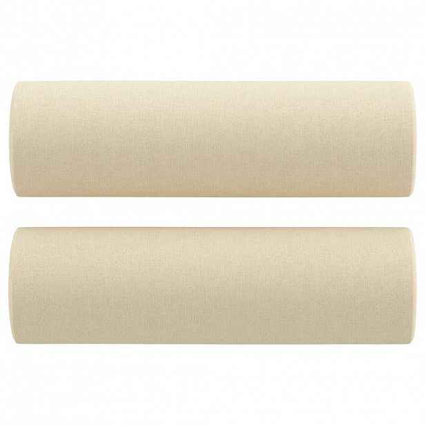 vidaXL Dekorační polštáře 2 ks krémové Ø 15 x 50 cm textil