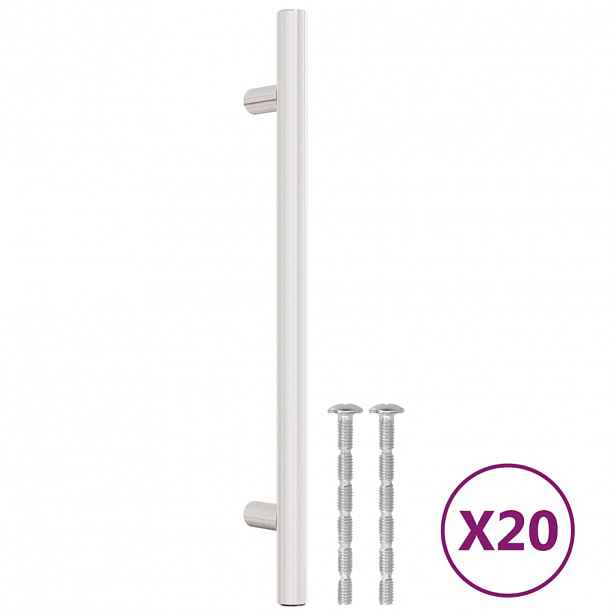 vidaXL Nábytkové úchytky 20 ks stříbrné 160 mm nerezová ocel