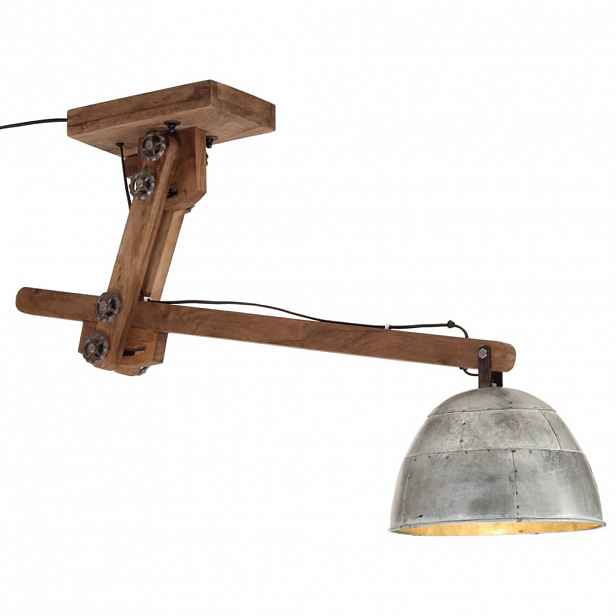 vidaXL Stropní svítidlo 25 W vintage stříbrné 105 x 30 x 65–108 cm E27