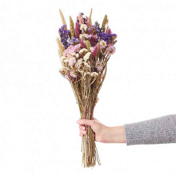 Butlers FLOWER MARKET Kytice ze sušených květin, fialová/růžová