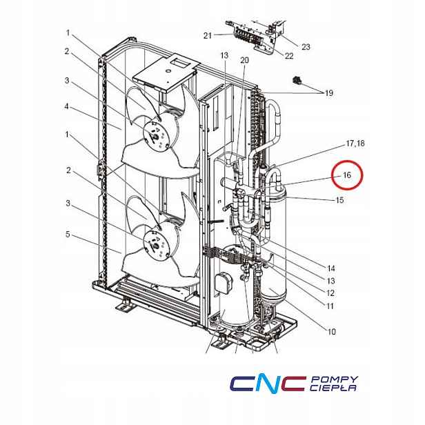 281044 S70E06403 4 Way Valve Čtyřcestný ventil pro tepelná čerpadla