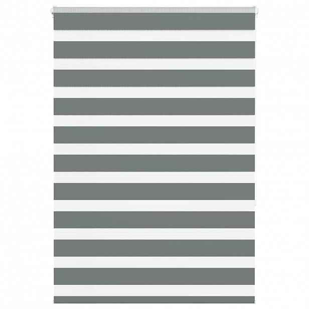 vidaXL Zebra roleta tmavě šedá 110x150cm šířka látky 105,9cm polyester
