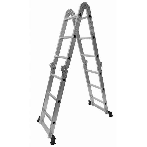 Žebřík kloubový žebřík 3,7 m, skládací, 4 x 3 stupně