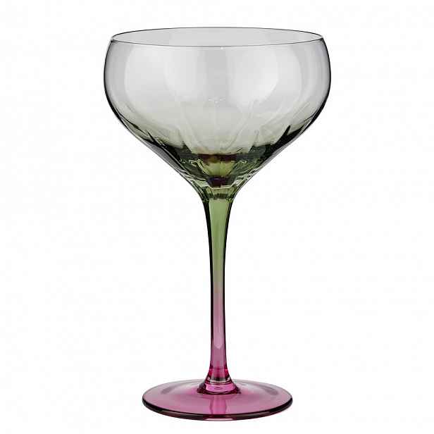 Butlers DIVINE Sklenice na koktejly 380 ml - zelená/růžová