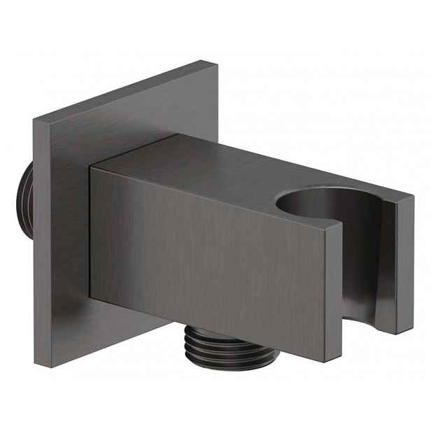 Kludi A-Qa - Sprchové kolínko s držákem, broušený Gunmetal 65569N2-00