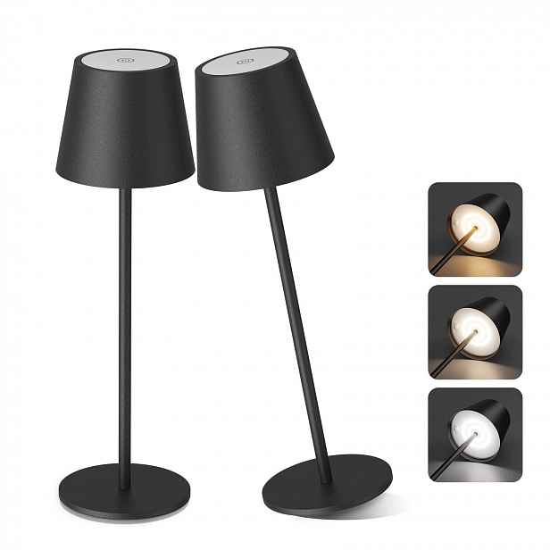 Stolní lampa Aipsun Led stmívatelná bezdrátová černá 6000 mAh IP54