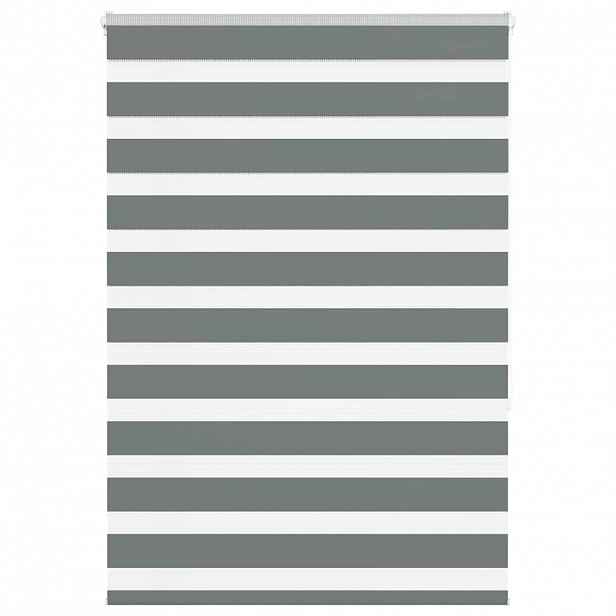 vidaXL Zebra roleta tmavě šedá 115x150cm šířka látky 110,9cm polyester