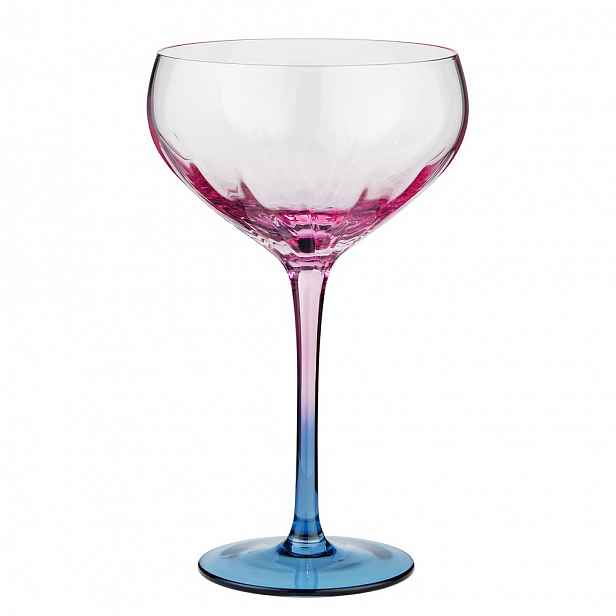 Butlers DIVINE Sklenice na koktejly 380 ml - modrá/růžová