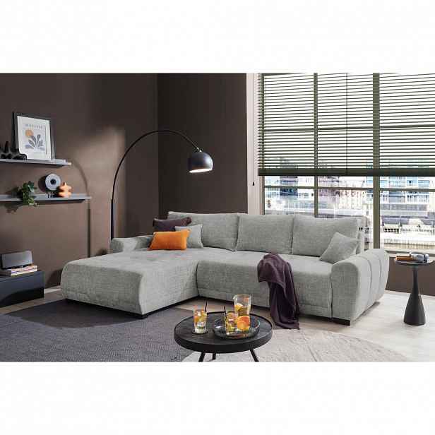 Livetastic ROHOVÁ ROZKLÁDACÍ POHOVKA, textil, barvy stříbra