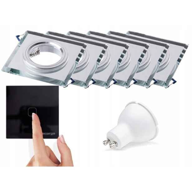 Sada stropního svítidla Halogen Led 6x spínač