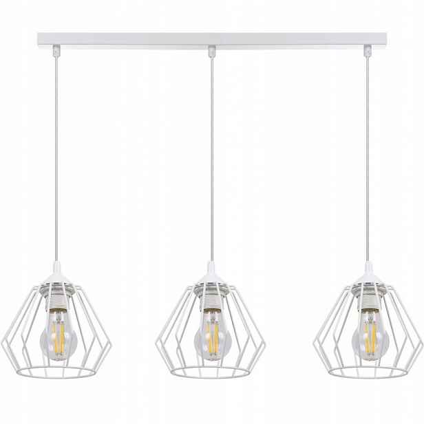 Stropní Svítidlo Lustr Kov Diamant Led Závěsná Lampa E27 Polská Lampa