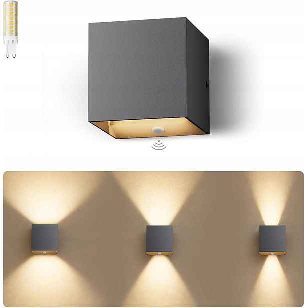 Venkovní Nástěnné Led Svítidlo G9 Kyotech Senzor Pohybu 12W IP65