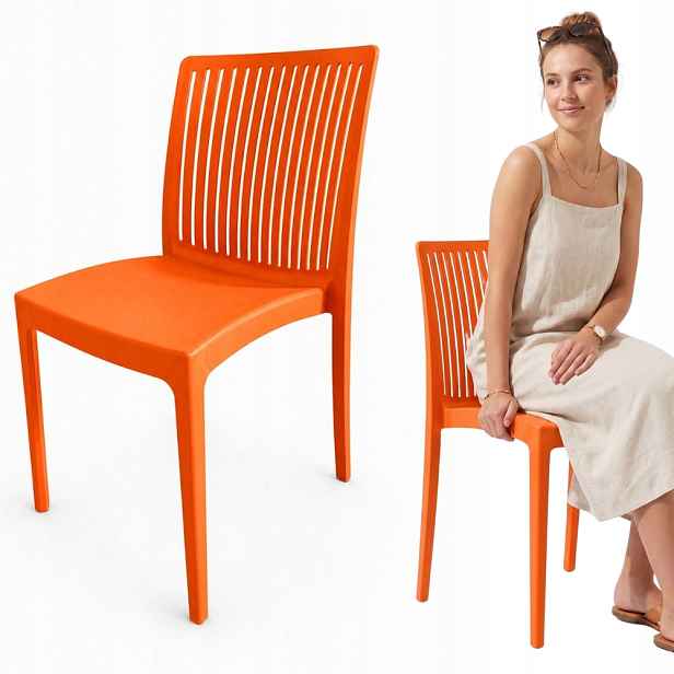 Zahradní Cateringové Křeslo Kavárenské Moderní Flora oranžová