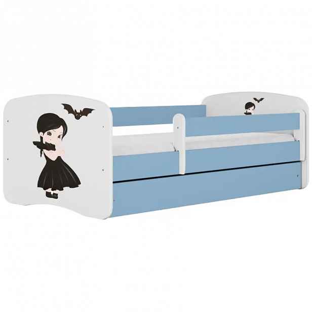 Dětská postel Babydreams+SZ+M modrá 80x180 Malá čarodějka