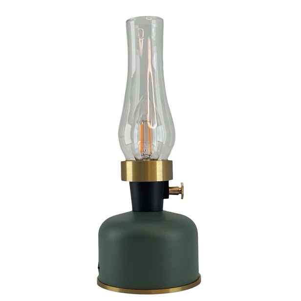 Retro Led Bateriová Petrolejová Lampa Usb C IP44 S Nastavitelnou Zelenou Barvou