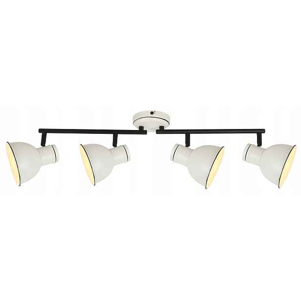Stropní svítidlo černé bílé 4 reflektory lišta 70 cm do obýváku Candellux