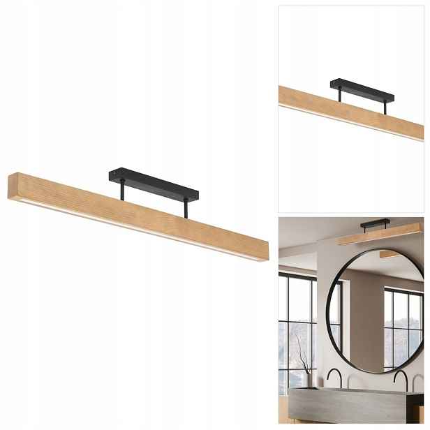 Stropní svítidlo Teo Led černá v ekologickém stylu do kuchyně Tk Lighting