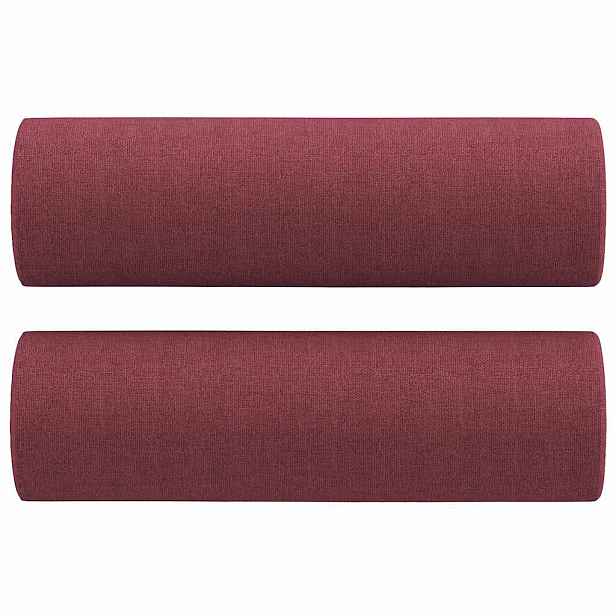 vidaXL Dekorační polštáře 2 ks vínové Ø 15 x 50 cm textil