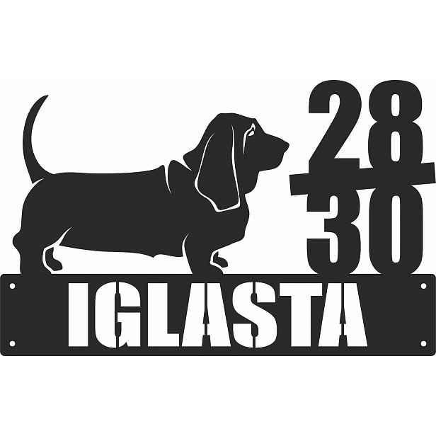 Číslo Na Dům 80 cm Tabule Adresa Ocel 2 mm ul. Iglasta