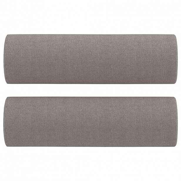 vidaXL Dekorační polštáře 2 ks taupe Ø 15 x 50 cm textil