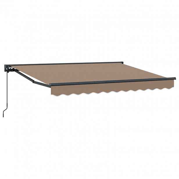 vidaXL Manuální zatahovací markýza Taupe 3,5 x 2 m Polyester a hliník