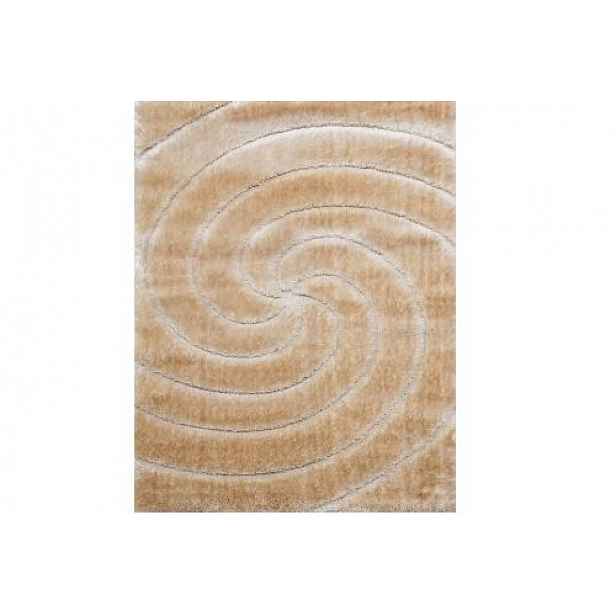 3D Efekt Koberec Shaggy Soft 080X150 Béžová_polyester