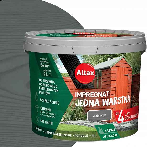 Altax Impregnát Jedna vrstva 9L Antracit