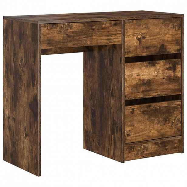 vidaXL Stůl Kouřový dub Kompozitní dřevo 90 x 37.5 x 75 cm