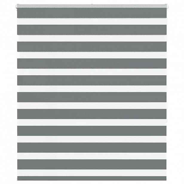 vidaXL Zebra roleta tmavě šedá 135x150cm šířka látky 130,9cm polyester