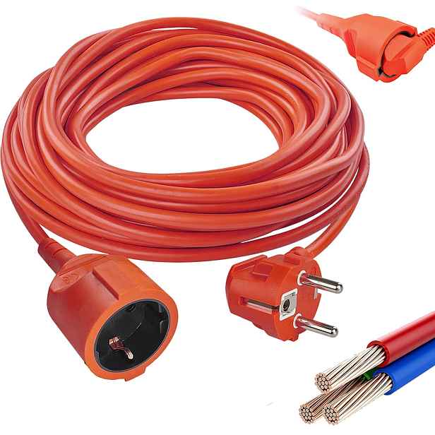 Prodlužovací Kabel 3x0.75 mm2 IP44 30 metrů oranžový