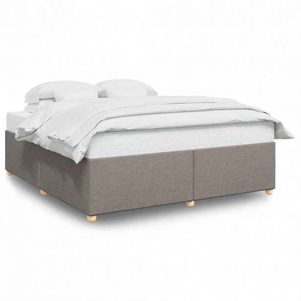 vidaXL Rám postele bez matrace taupe 180 x 200 cm textil
