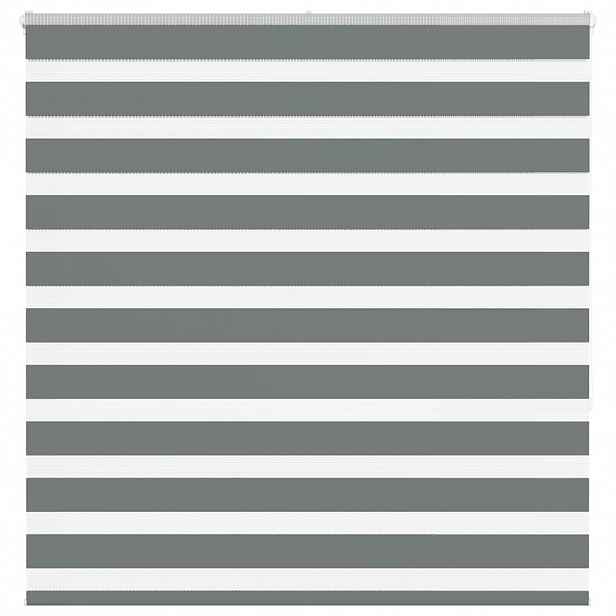 vidaXL Zebra roleta tmavě šedá 140x150cm šířka látky 135,9cm polyester