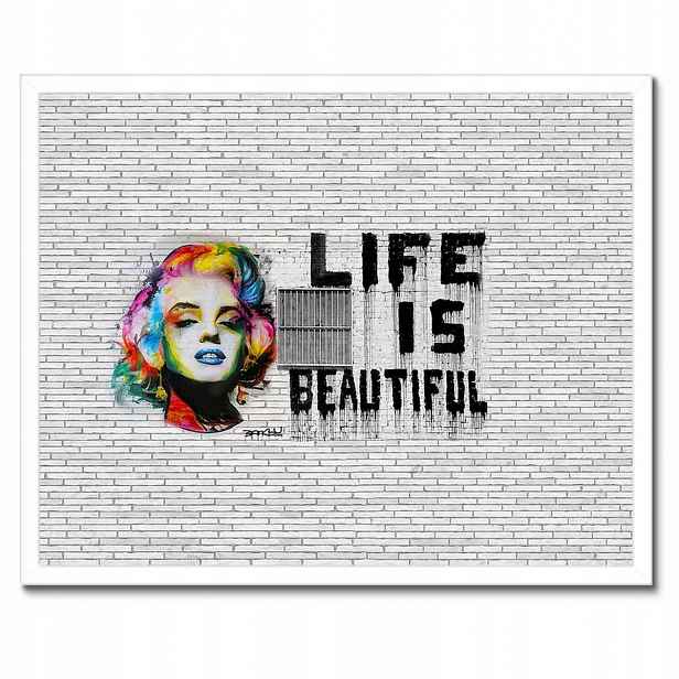 Plakáty v rámu 50x40 Banksy Life jsou krásné