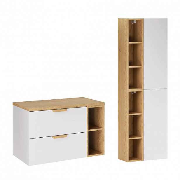 Petits-meubles KOUPELNOVÝ NÁBYTEK 80.6cm Oria 2er-Set Bílá