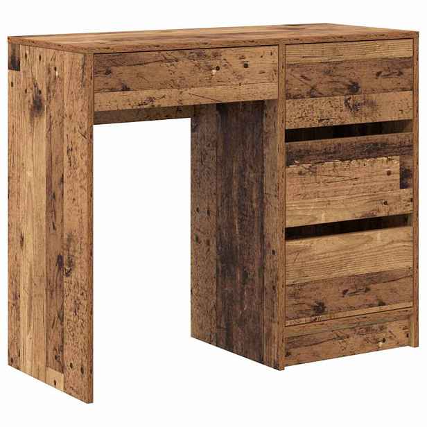 vidaXL Stůl Staré dřevo Kompozitní dřevo 90 x 37.5 x 75 cm